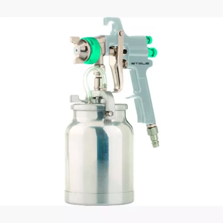 Пневматический краскопульт AS 702 НP профессиональный, всасывающего типа, сопло 1,8 мм и 2,0 мм Stels 57364 купить в Нижневартовске