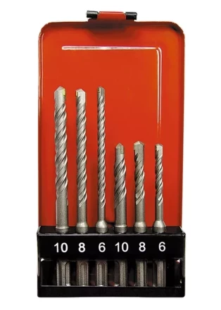 Набор буров по бетону 6-8-10х110 6-8-10х160 мм 6 шт в пластиковой коробке SDS PLUS MATRIX 71096 купить в Нижневартовске