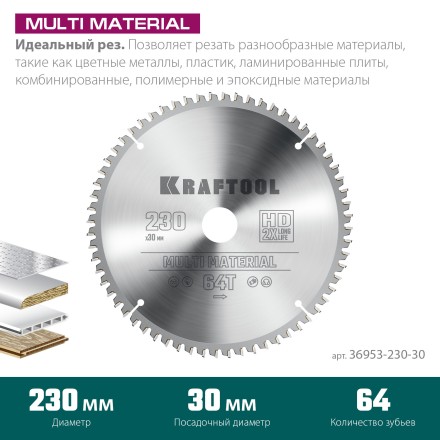 Диск пильный Multi Material, повышенный ресурс 36953-230-30 купить в Нижневартовске