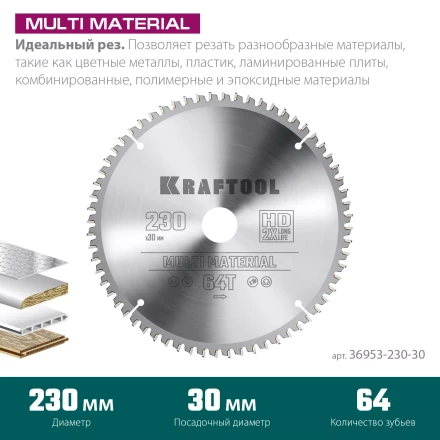 Диск пильный Multi Material, повышенный ресурс 36953-230-30 купить в Нижневартовске