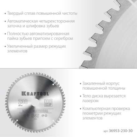 Диск пильный Multi Material, повышенный ресурс 36953-230-30 купить в Нижневартовске