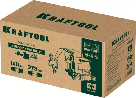 Тиски KRAFTOOL Reversible слесарные 32705-140 купить в Нижневартовске