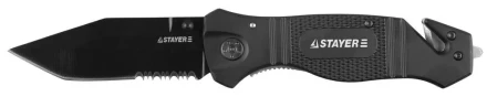 Нож STAYER "PROFI" складной, металлическая рукоятка, стеколобой, дополнительный резак,лезвие 85мм 47622 купить в Нижневартовске