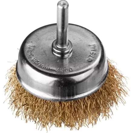 DEXX. Щетка чашечная для дрели, витая стальная латунированная проволока 0,3мм, 75мм 35109-075 купить в Нижневартовске