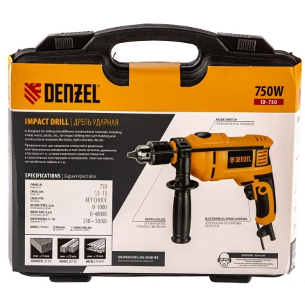 Дрель ударная ID-750 Denzel 26307 купить в Нижневартовске
