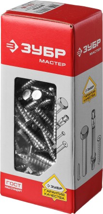 Шурупы ЗУБР &quot;МАСТЕР&quot; с шестигранной головкой, оцинкованные, 6x40мм, 110шт 4-300451-06-040 купить в Нижневартовске