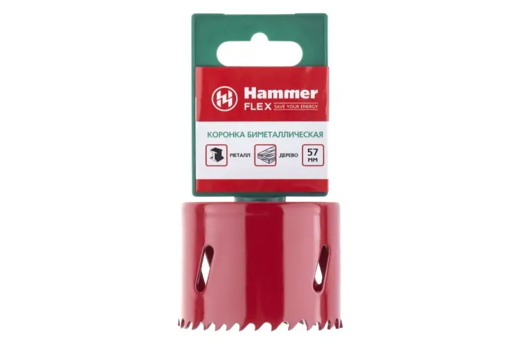 Коронка биметаллическая HAMMER Ф57х38мм 5/8" BiMETALL (224-011) купить в Нижневартовске