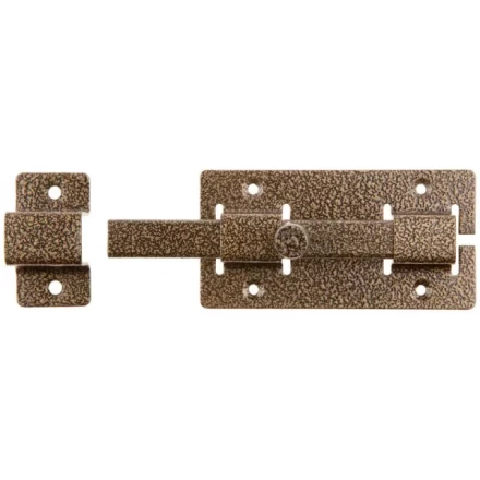 Задвижка накладная"ЗД-06"для дверей усиленная, порошковое покрытие, цвет бронза, квадратный засов 15х145х15мм, 75х115мм 37788-6 купить в Нижневартовске