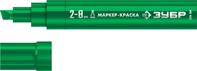 ЗУБР МК-800 зеленый, 2-8 мм клиновидный маркер-краска (06327-4) купить в Нижневартовске