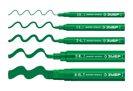 ЗУБР МК-800 зеленый, 2-8 мм клиновидный маркер-краска (06327-4) купить в Нижневартовске