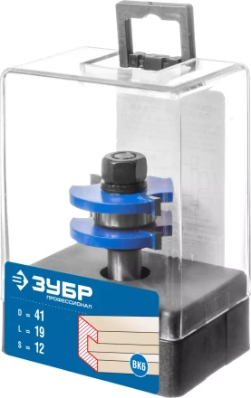 ЗУБР 41 x 19 мм, хвостовик 12 мм, фреза комбинированная пазо-шиповая, Профессионал (28732-41) купить в Нижневартовске