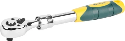 Трещотка для торцовых головок KRAFTOOL "PRO", телескопическая, Сr-V сталь, 72 зубца, 3/8" 27798-3/8 купить в Нижневартовске