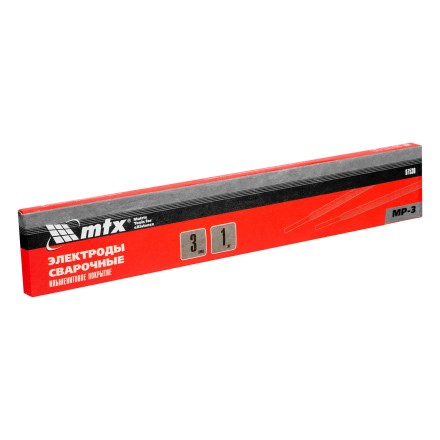 Электроды MP-3, диам. 3 мм, 1 кг., ильменитовое покрытие MTX 97530 купить в Нижневартовске