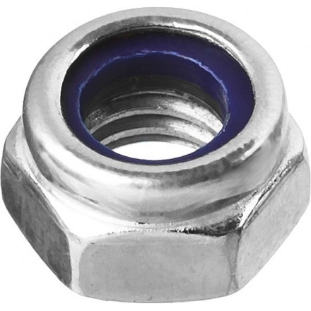 Гайка DIN 985 с нейлоновым кольцом, M6, 16 шт, кл. пр. 6, оцинкованная, ЗУБР 303586-06 купить в Нижневартовске