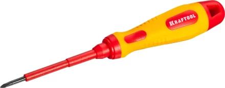 Отвертка KRAFTOOL, высоковольтная, Cr-Mo-V стержень, двухкомпонент. маслобензостойкая рукоятка, PH №0, 60мм 250084-0-060 купить в Нижневартовске