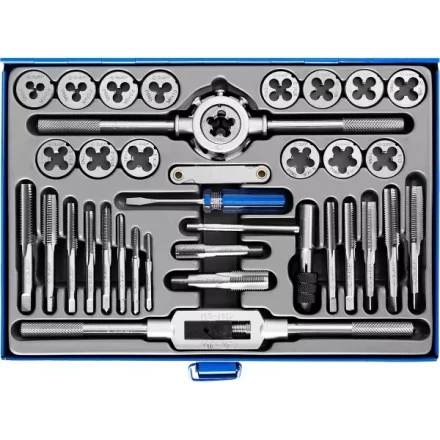 Набор метчиков и плашек ЗУБР "ПРОФЕССИОНАЛ", сталь Р6М5, 35 предметов 28110-H35 купить в Нижневартовске