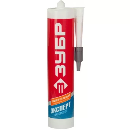 Герметик силиконовый ЗУБР "ЭКСПЕРТ" прозрачный, универсальный, 280мл 41233-2 купить в Нижневартовске