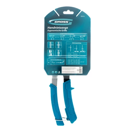 Заклепочник ручной Gross 40418, 290 мм, поворотный, 0-360, заклепки 2,4-3,2-4,0-4,8 мм купить в Нижневартовске