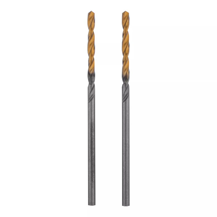 Сверло спиральное по металлу Denzel 2 x 49 мм, Р6М5, Golden Tip , 2шт., 718223 купить в Нижневартовске