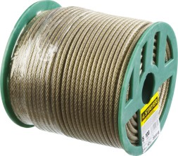 Трос стальной в полимерной оболочке, d=5,0 мм, L=100 м, STAYER Master 30410-50 30410-50