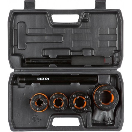 Набор DEXX: Клуппы трубные, с трещоткой 620мм, №4: 1/2&quot;, 3/4&quot;, 1&quot;, 1 1/4&quot; 28280-H4 купить в Нижневартовске