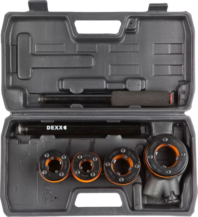 Набор DEXX: Клуппы трубные, с трещоткой 620мм, №4: 1/2", 3/4", 1", 1 1/4" 28280-H4 купить в Нижневартовске