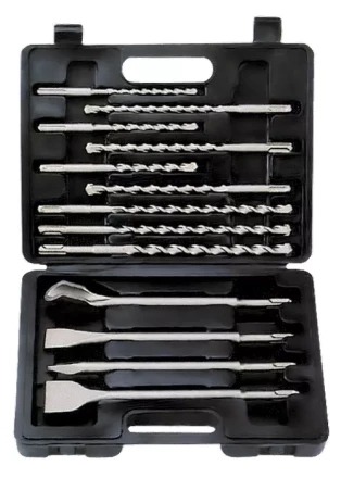 Набор буров по бетону 6-8-10х160, 8-10-12х210, 10-12-14х260 мм зубила 4 шт SDS PLUS MATRIX 71098 купить в Нижневартовске