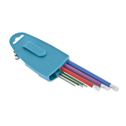 Набор ключей имбусовых TORX-TT T10-T50 магнит S2 экстра-длинные хром/краска 9 шт Gross 16402 купить в Нижневартовске