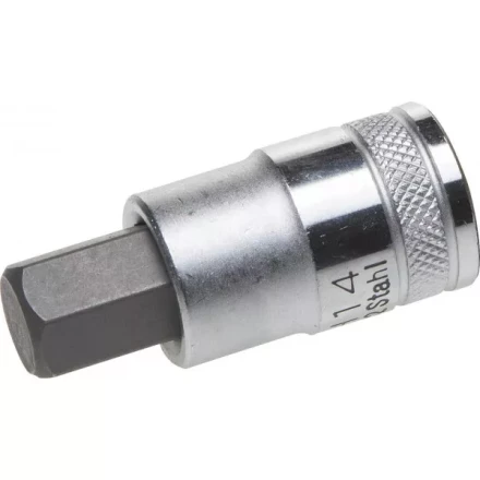 Торцовая бита-головка KRAFTOOL "INDUSTRIE QUALITAT", материал S2, HEX, сатинированная, 1/2", H14 27908-14_z01 купить в Нижневартовске