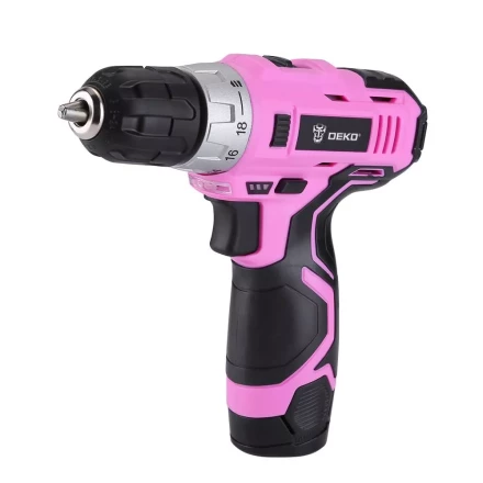 Дрель аккумуляторная DEKO GCD12DU3 PINK SET2 + оснастка 13 шт, 063-4171 купить в Нижневартовске