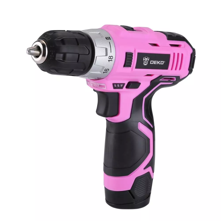 Дрель аккумуляторная DEKO GCD12DU3 PINK SET2 + оснастка 13 шт, 063-4171 купить в Нижневартовске