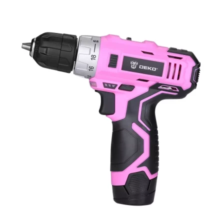 Дрель аккумуляторная DEKO GCD12DU3 PINK SET2 + оснастка 13 шт, 063-4171 купить в Нижневартовске