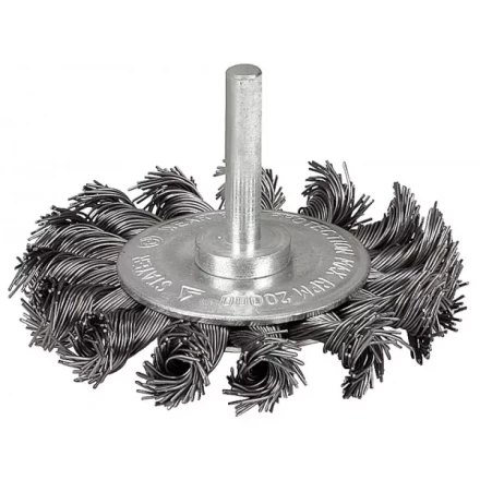 ЗУБР "ЭКСПЕРТ". Щетка дисковая для дрели, широкая, жгутированная стальная проволока 0,5мм, 75мм 3522-075-2_z01 купить в Нижневартовске