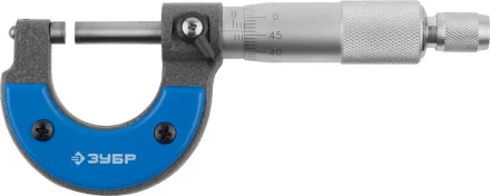 Микрометр ЗУБР "ЭКСПЕРТ" гладкий механический, МК 25, диапозон 0-25мм, шаг измерения 0,01мм 34480-25_z01 купить в Нижневартовске