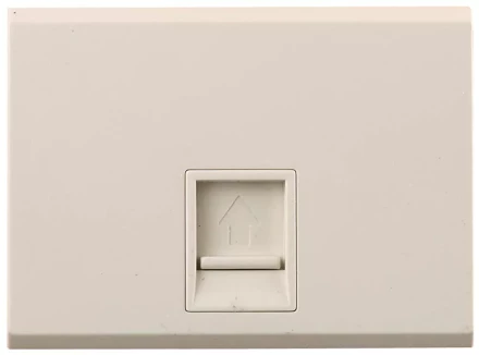 Розетка СВЕТОЗАР "ЭФФЕКТ" компьютерная, одинарная, без вставки и рамки, цвет бежевый SV-54419-B купить в Нижневартовске