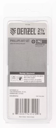 Набор бит, PH2x2х70 мм, 5 шт. Denzel 7711326 купить в Нижневартовске