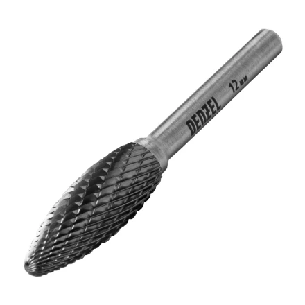Борфреза по металлу твердосплавная Denzel, элипсообразная, тип-H, 12 мм, 72063 купить в Нижневартовске