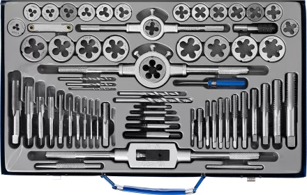 Набор метчиков и плашек ЗУБР "ПРОФЕССИОНАЛ", сталь Р6М5, 65 предметов 28110-H65 купить в Нижневартовске