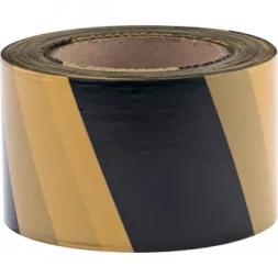 Лента сигнальная 50 мм х 200 м черно-желтая СИБРТЕХ/Россия 89033