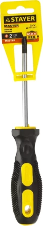 Отвертка STAYER "MASTER", двухкомпонентная рукоятка, магнитный наконечник, PH2x100мм 2510-2-10_z01 купить в Нижневартовске