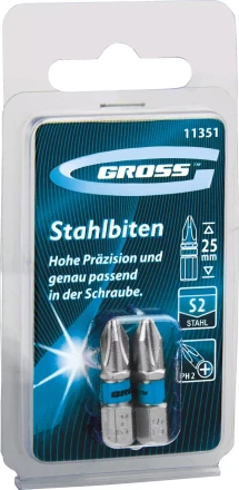 Набор бит РН2х25, сталь S2, 2шт GROSS 11351 купить в Нижневартовске