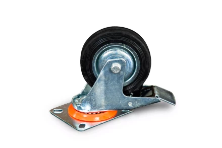 Колесо поворотное резина SCb 42 100 мм с тормозом (N) 1024166 купить в Нижневартовске