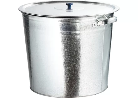 Бак для воды Россия оцинкованный с крышкой (крышка с ручкой) 32л, без крана 67549 купить в Нижневартовске