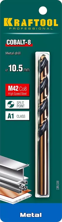Сверло по металлу HSS-Co 29656-10.5 купить в Нижневартовске