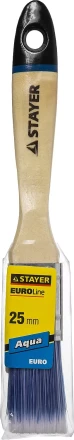Кисть плоская STAYER "EURO", "AQUA" для воднодисперсионных и акриловых ЛКМ, искусств щетина, деревян ручка, 1"/25мм 01062-025 купить в Нижневартовске