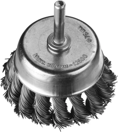 DEXX. Щетка чашечная со шпилькой, жгутированная стальная проволока 0,5мм, 75мм 35111-075 купить в Нижневартовске