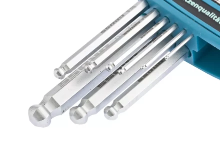 Набор ключей имбусовых HEX 1,5–10 мм S2 9 шт удлиненные с шаром сатинированные Gross 16403 купить в Нижневартовске