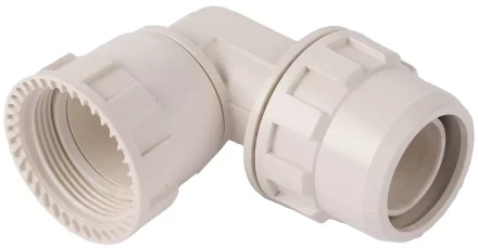 Переходник ЗУБР "ШиреФит" угловой 90° "накидная гайка - штуцер с гайкой", 32мм 51482-32 купить в Нижневартовске