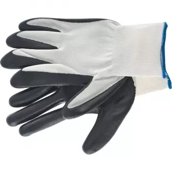 Перчатка с черным нитрильным покрытием, стойкая к маслу и бензину, 15 класс вязки  Сибртех 67861 купить в Нижневартовске