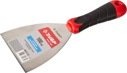 Шпатель ЗУБР "МАСТЕР", профилированное нержавеющее полотно, 2к ручка, 100мм 10072-10 купить в Нижневартовске